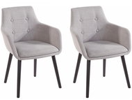 Danish Style Jídelní židle Buck (SET 2 ks), světle šedá - Jídelní židle