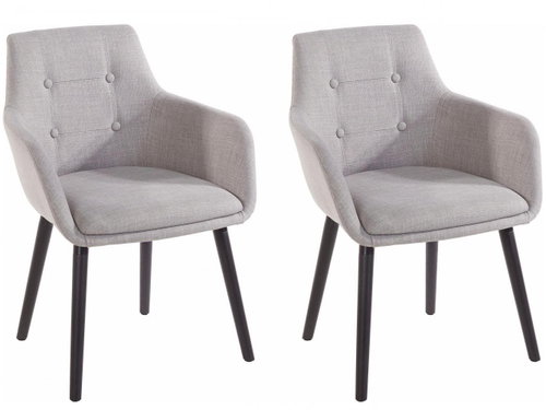 Danish Style Jídelní židle Buck (SET 2 ks), světle šedá - Jídelní židle - Main image