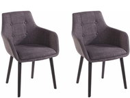 Danish Style Jídelní židle Buck (SET 2 ks), šedá - Jídelní židle