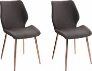 Danish Style Jídelní židle Stor (SET 2 ks), antracitová - Jídelní židle