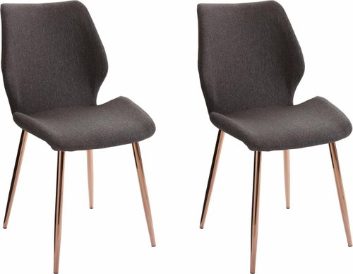 Danish Style Jídelní židle Stor (SET 2 ks), antracitová - Jídelní židle - Main image