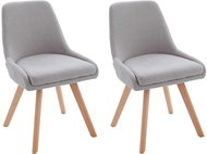 Danish Style Jídelní židle Rafal (SET 2 ks), světle šedá - Jídelní židle
