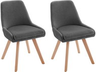 Danish Style Jídelní židle Rafal (SET 2 ks), antracitová - Jídelní židle