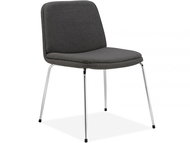 Danish Style Jídelní židle Hiena (SET 2 ks), antracitová - Jídelní židle