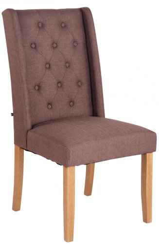 BHM Germany Jídelní židle Malea, textil, hnědá - Jídelní židle - Main image
