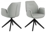 Design Scandinavia Jídelní židle Aura, tkanina, světle šedá - Jídelní židle
