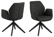 Design Scandinavia Jídelní židle Aura, tkanina, tmavě šedá - Jídelní židle