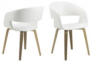 Design Scandinavia Jídelní židle Nova (SET 2ks), syntetická kůže, bílá - Jídelní židle