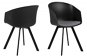Design Scandinavia Jedálenská stolička Mona (Súprava 2 ks), tkanina, čierna - Jedálenská stolička