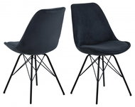Design Scandinavia Jídelní židle Eris (SET 2ks), manšestr, antracitová - Jídelní židle