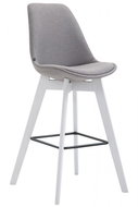 BHM Germany Barová židle Metz, textil, bílá / šedá - Barová židle