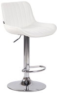 BHM Germany Barová židle Lentini, syntetická kůže, chrom / bílá - Barová židle