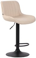BHM Germany Barová židle Lentini, syntetická kůže, černá / krémová - Barová židle
