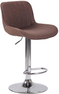 BHM Germany Barová židle Lentini, textil, chrom / hnědá - Barová židle
