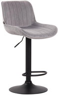 BHM Germany Barová židle Lentini, samet, černá / šedá - Barová židle