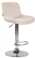 BHM Germany Barová židle Lentini, samet, chrom / krémová - Barová židle