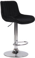 BHM Germany Barová židle Lentini, samet, chrom / černá - Barová židle