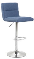 BHM Germany Barová židle Limerick, textil, chrom / modrá - Barová židle