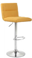 BHM Germany Barová židle Limerick, textil, chrom / žlutá - Barová židle