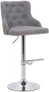 BHM Germany Barová židle Werne, textil, světle šedá - Barová židle