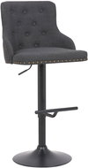 BHM Germany Barová židle Werne, textil, černá  / tmavě šedá - Barová židle