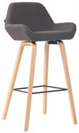 BHM Germany Barová židle Newnan, přírodní / tmavě šedá - Barová židle