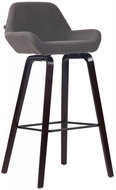 BHM Germany Barová židle Newnan, ořech / tmavě šedá - Barová židle