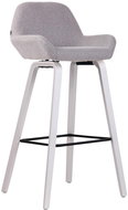 BHM Germany Barová židle Newnan, bílá / šedá - Barová židle