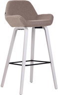 BHM Germany Barová židle Newnan, bílá / taupe - Barová židle
