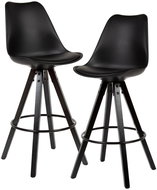 Brüxxi Barová židle Urban (SET 2 ks), syntetická kůže, černá - Barová židle