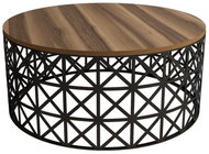 Dalenor Konferenční stolek Ferforje, 90 cm, ořech / černá - Konferenční stolek