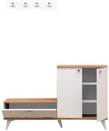 Dalenor Předsíňová stěna Evva, 76 cm, bílá - Předsíňová stěna