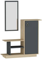 Dalenor Předsíňová stěna Asia, 90 cm, dub / šedá - Předsíňová stěna