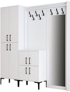 Dalenor Předsíňová stěna Berlin, 200 cm, bílá - Předsíňová stěna