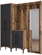 Dalenor Předsíňová stěna Madrid, 200 cm, ořech / šedá - Předsíňová stěna