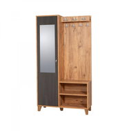 Dalenor Předsíňová stěna Inci, 183 cm, borovice / šedá - Předsíňová stěna