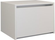 Artenat Noční stolek Karo, 45 cm, bílá matná - Noční stolek