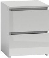 Artenat Noční stolek Malwa 2, 40 cm, bílá lesk - Noční stolek