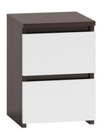Artenat Noční stolek Malwa, 40 cm, tmavě hnědá / bílá - Noční stolek