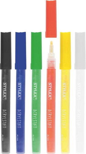 Stylex Acrylic marker, 6 basic colours - Markers - Main image