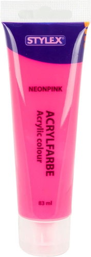 Stylex Acrylic paint 83 ml neon pink 28679 - Acrylic Paints - Main image