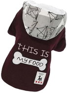 Surtep Coat with hood for dog Bone burgundy M - Dog Clothes