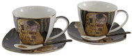 Home Elements 2 šálky s podšálky a lžičkami - Klimt - Set of Cups