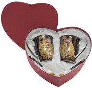 Home Elements 2× 280 ml mug with spoon - Klimt Kiss black - Mug