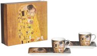 Home Elements Espresso set 2×75 ml s podtácky, Klimt, Polibek tmavý - Set of Cups