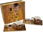 Home Elements Espresso set 2×75 ml, Klimt Polibek zlatý - Sada šálků