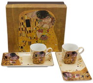 Home Elements Espresso set, 2× 75 ml, Klimt Polibek žlutý - Set of Cups