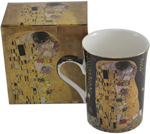 Home Elements Hrnek 300 ml, Klimt Polibek černý - Hrnek - Hlavní obrázek