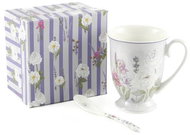 Home Elements Porcelain mug 280 ml, with spoon, Lavender - Mug