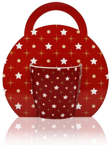 Home Elements Porcelain mug 300 ml, red - Mug - Main image